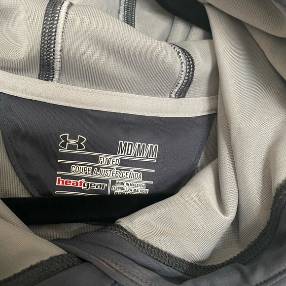 UA warmup hoodie 3/4 sleeve slate grey - Picture 3 of 3